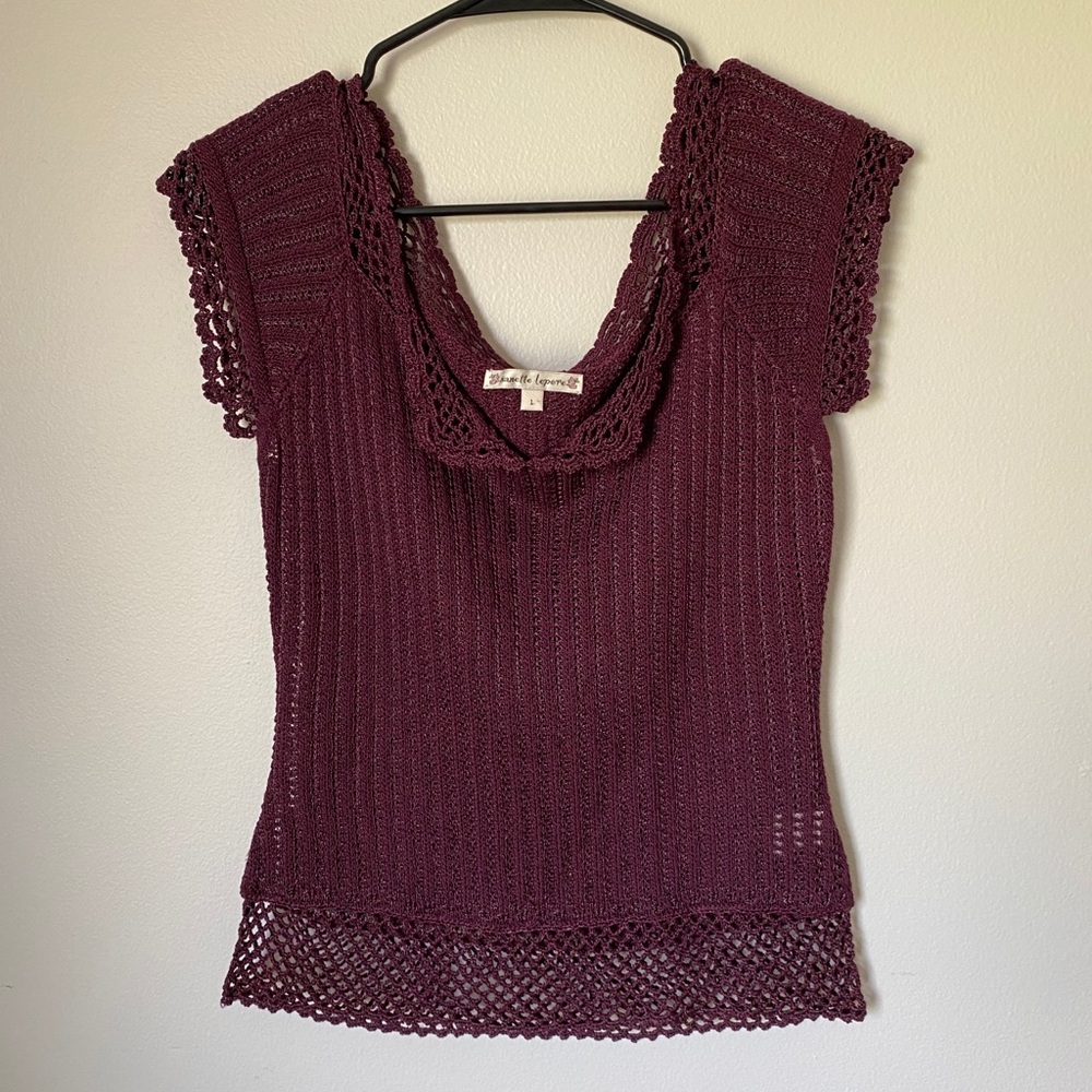 Burgundy Knit Top